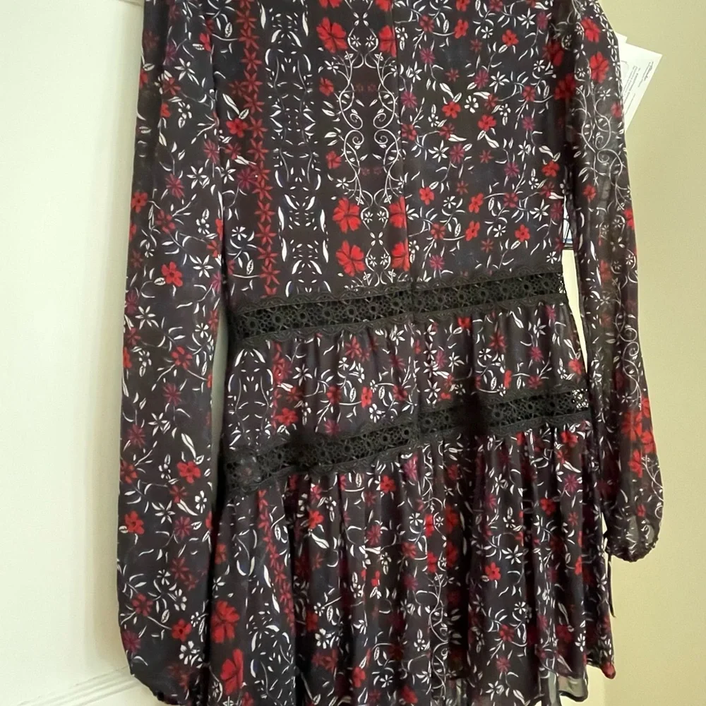N/Nicholas black floral dress size 6 NWOT - Picture 10 of 11